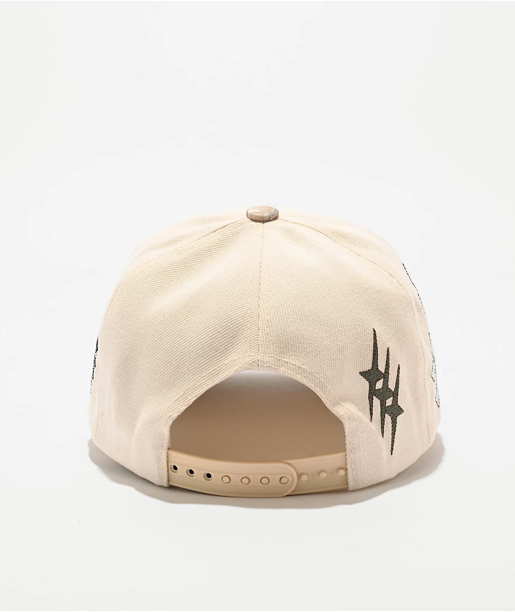 Ninth Hall A Frame Cross Natural & Camo Snapback Hat - Image 2