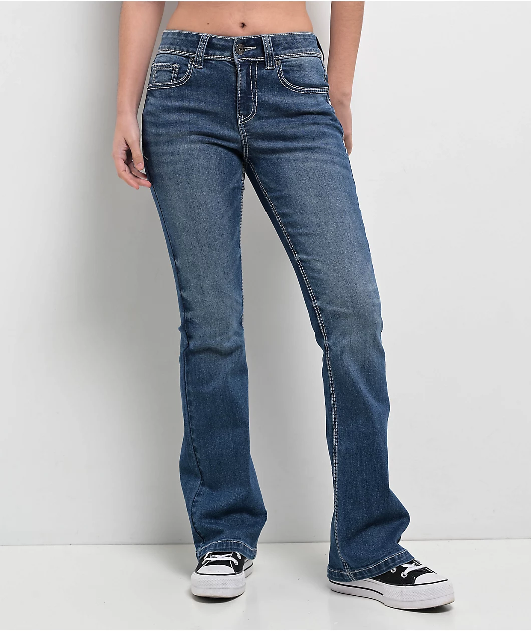Ninth Hall Alyssia Blue Wash Bootcut Jeans - Image 2