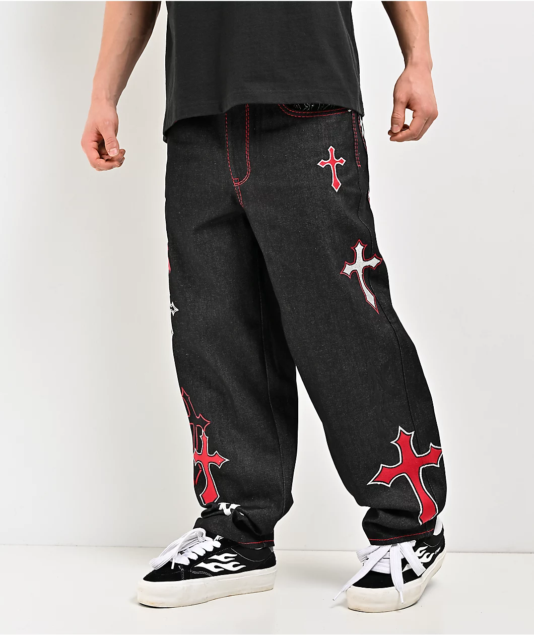 Ninth Hall Ambush Crosses Black Raw Denim Jeans