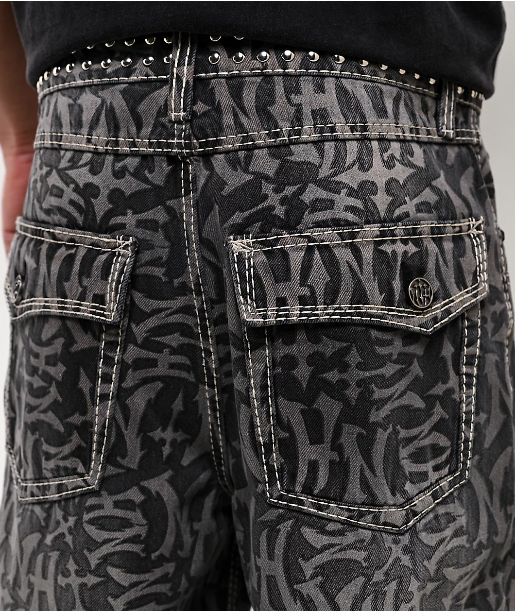 Ninth Hall Ambush Marked Up Black Wash Jeans - Image 2