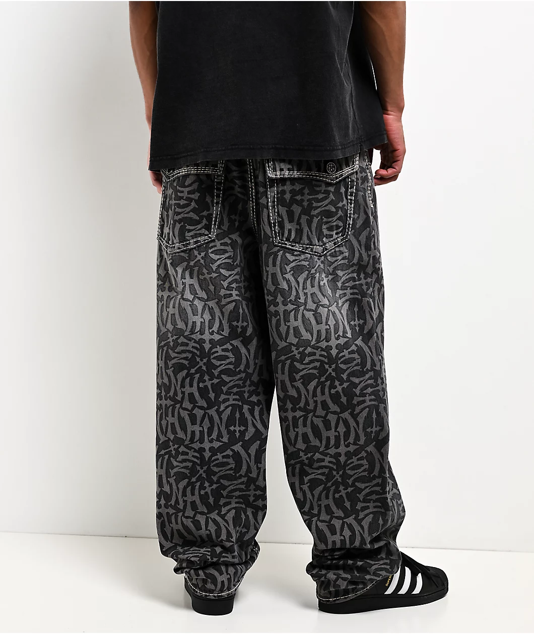 Ninth Hall Ambush Marked Up Black Wash Jeans - Image 2