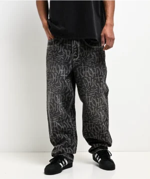 Ninth Hall Ambush Marked Up Black Wash Jeans