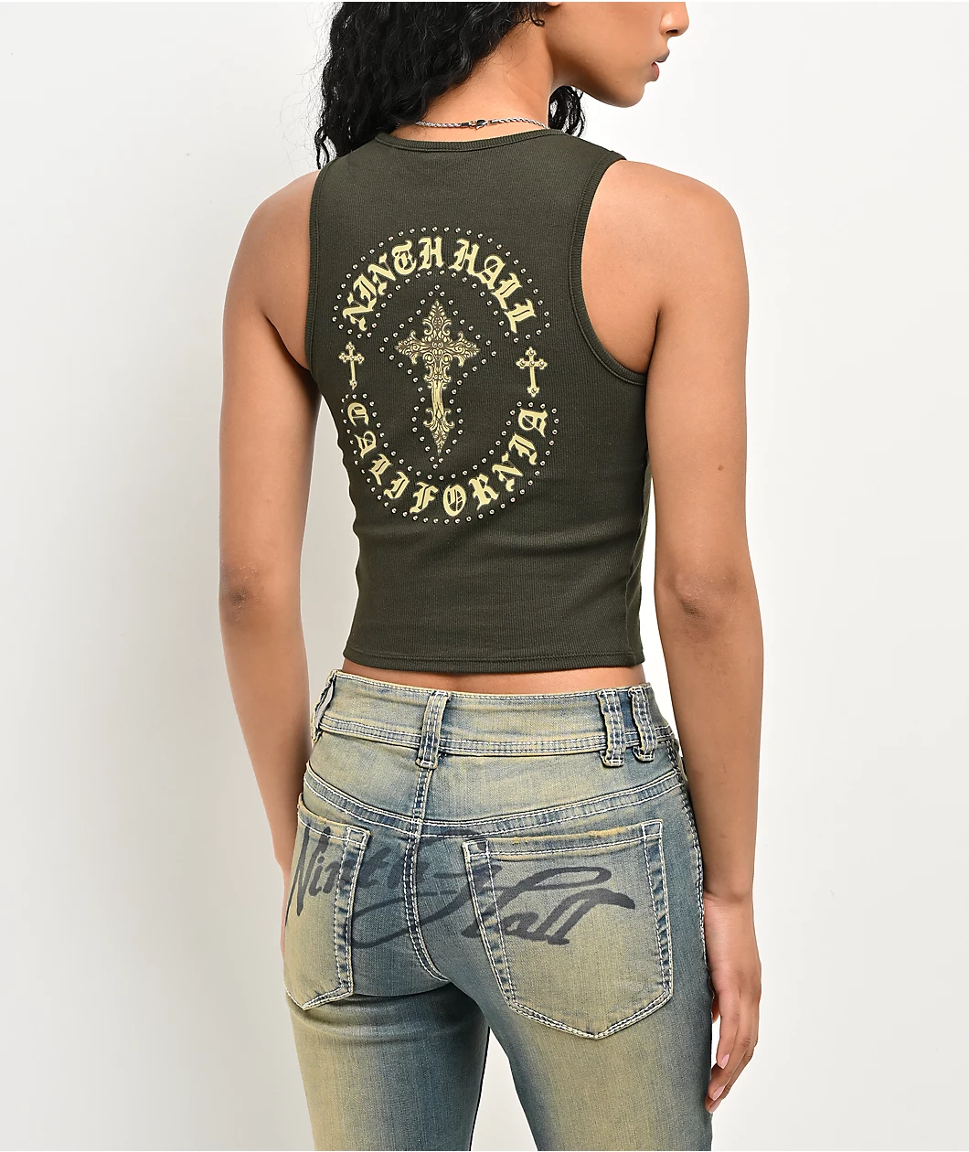 Ninth Hall Ashlee Rosin Green Tank Top - Image 2