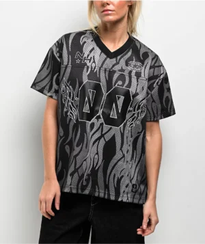 Ninth Hall Avery 00 Black & Grey Football Jersey