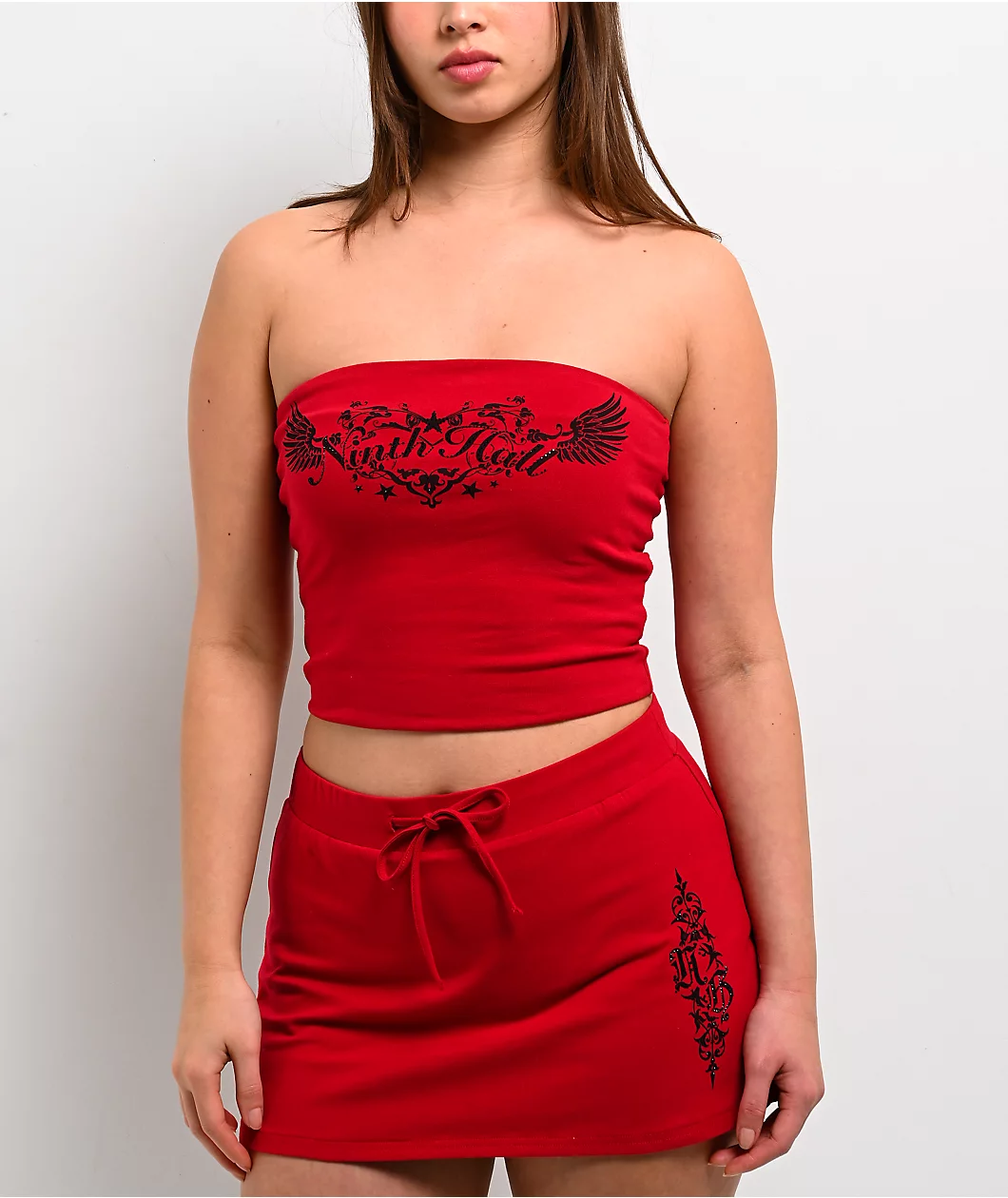 Ninth Hall Bianca Jester Red Tube Top SET