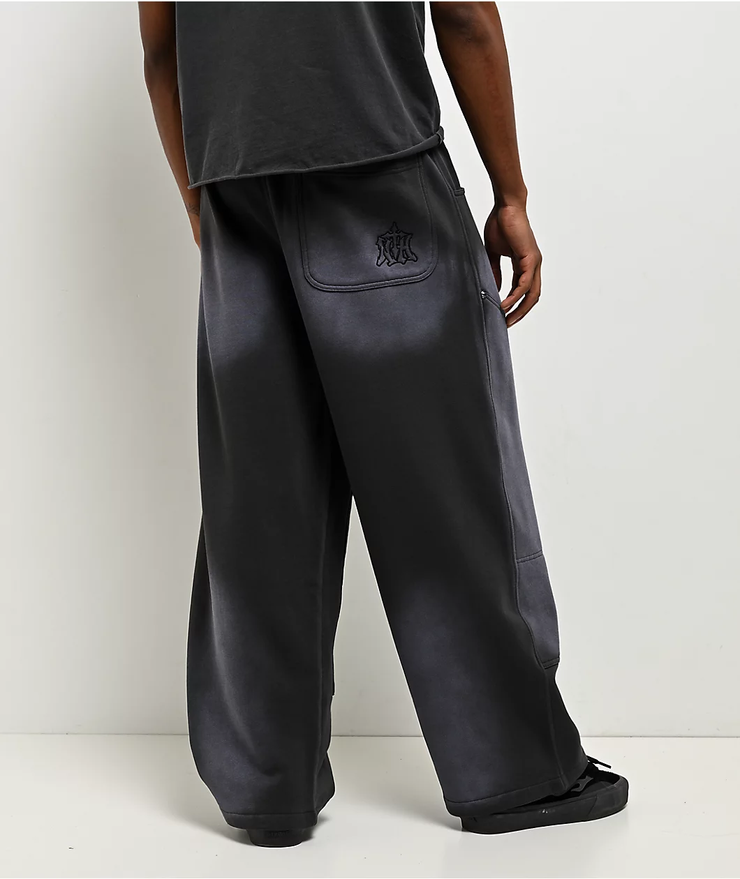 Ninth Hall Bucked Grey Wash Baggy Sweatpants - Image 2