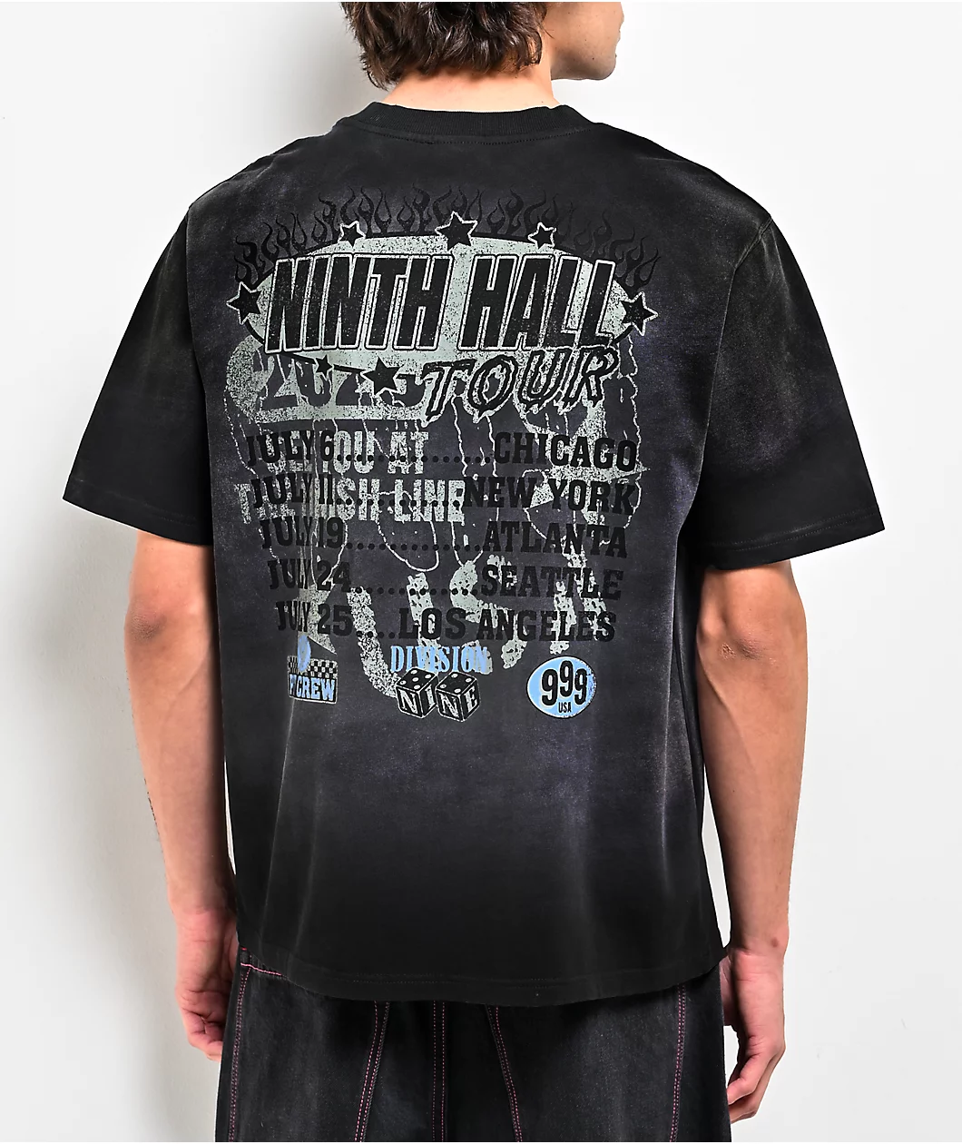 Ninth Hall False Start Charcoal Wash Boxy T-Shirt - Image 2