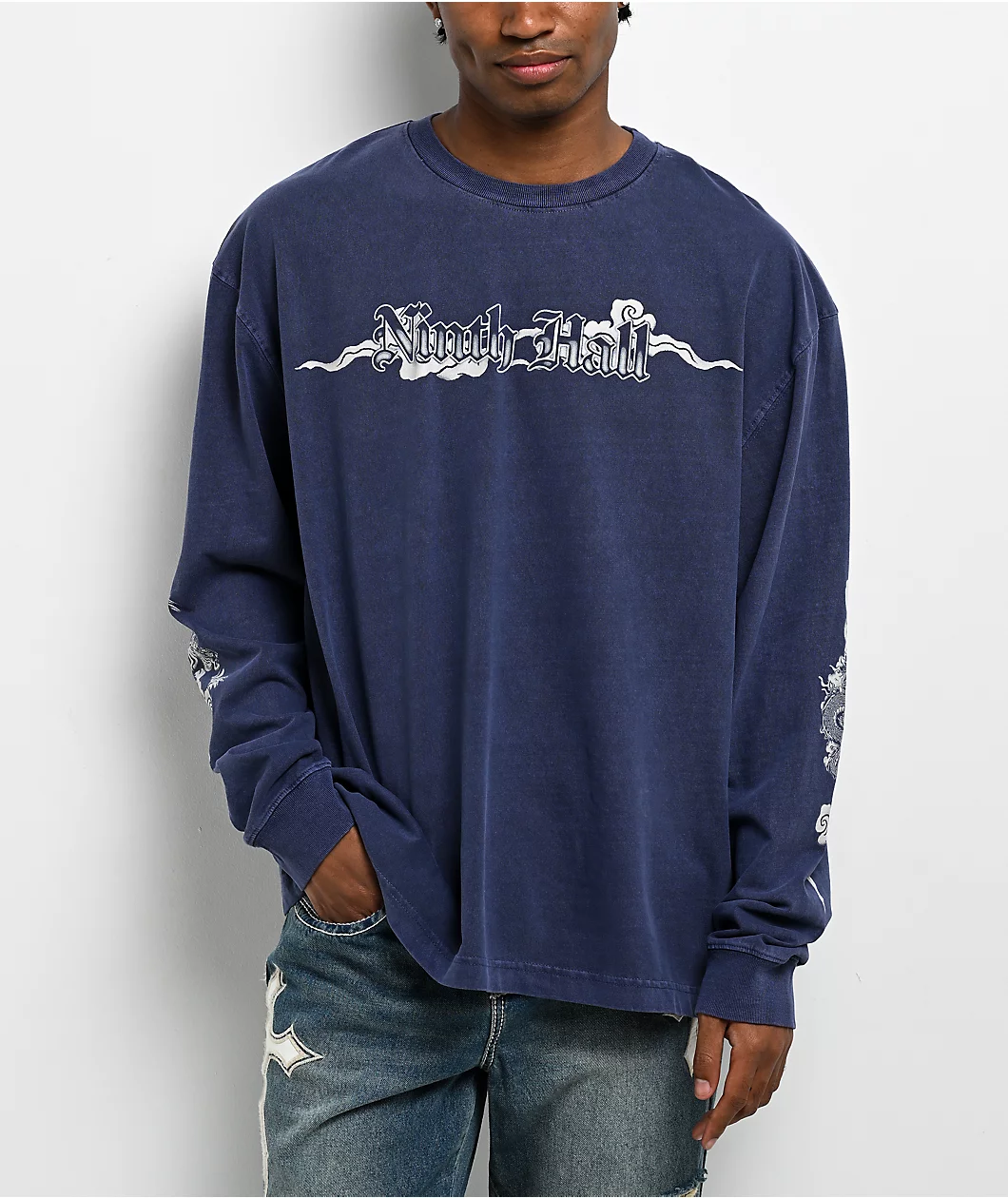 Ninth Hall Fated Rivalry Blue Long Sleeve T-Shirt - Image 2