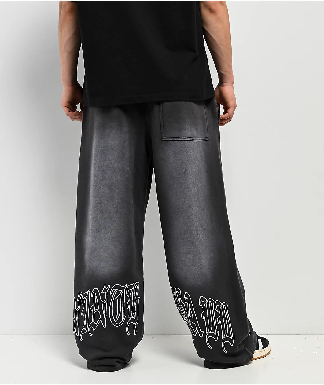 Ninth Hall Fien Black Wash Baggy Sweatpants - Image 2