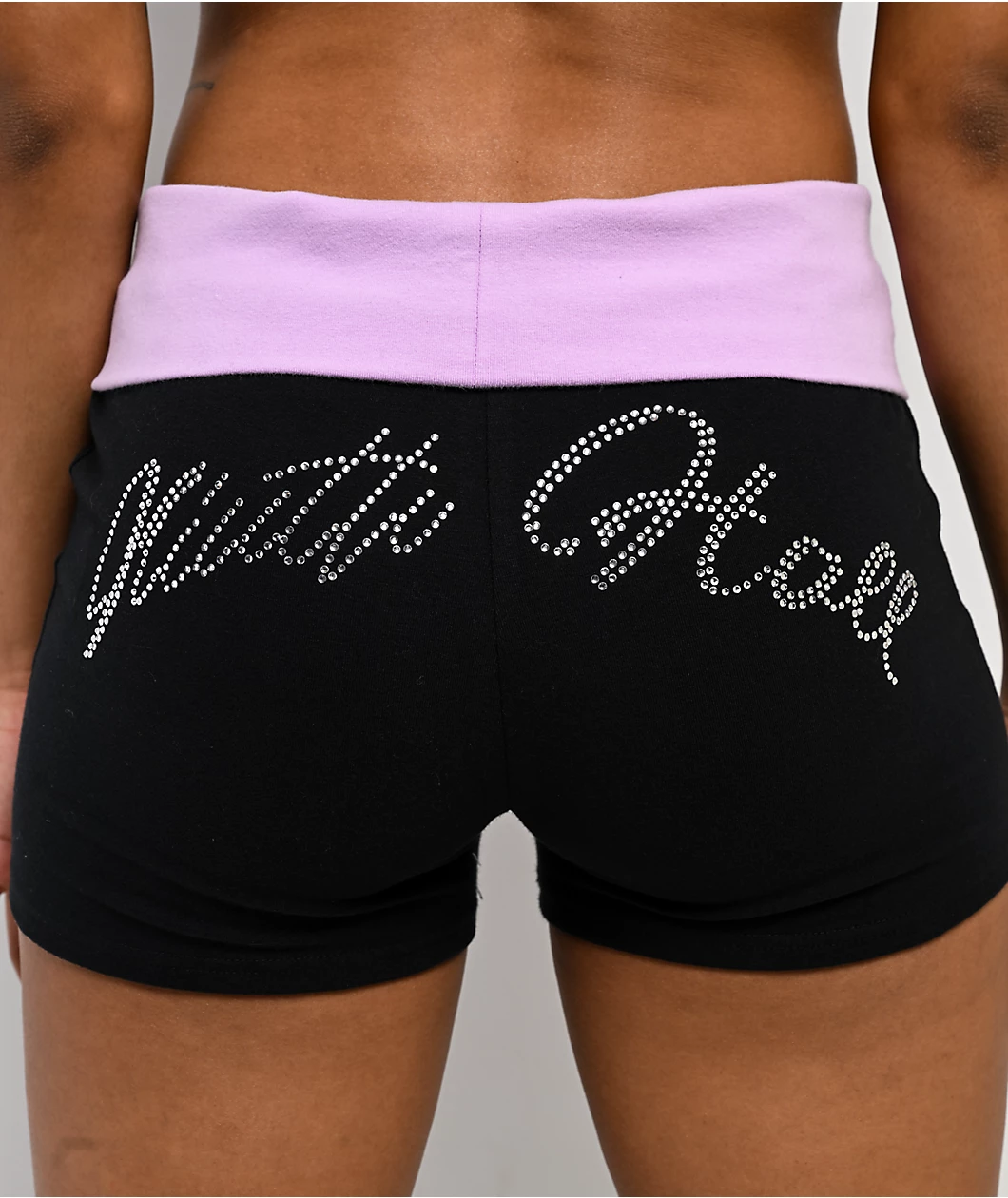 Ninth Hall Jennifer Cross & Wings Black Foldover Shorts - Image 2