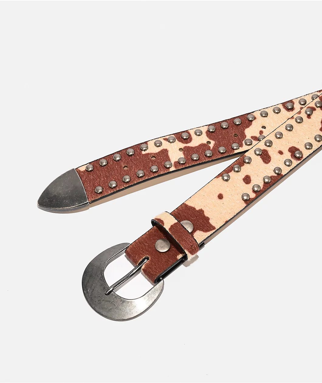 Ninth Hall Jude Western Cow Print Belt 403180 alt1 US