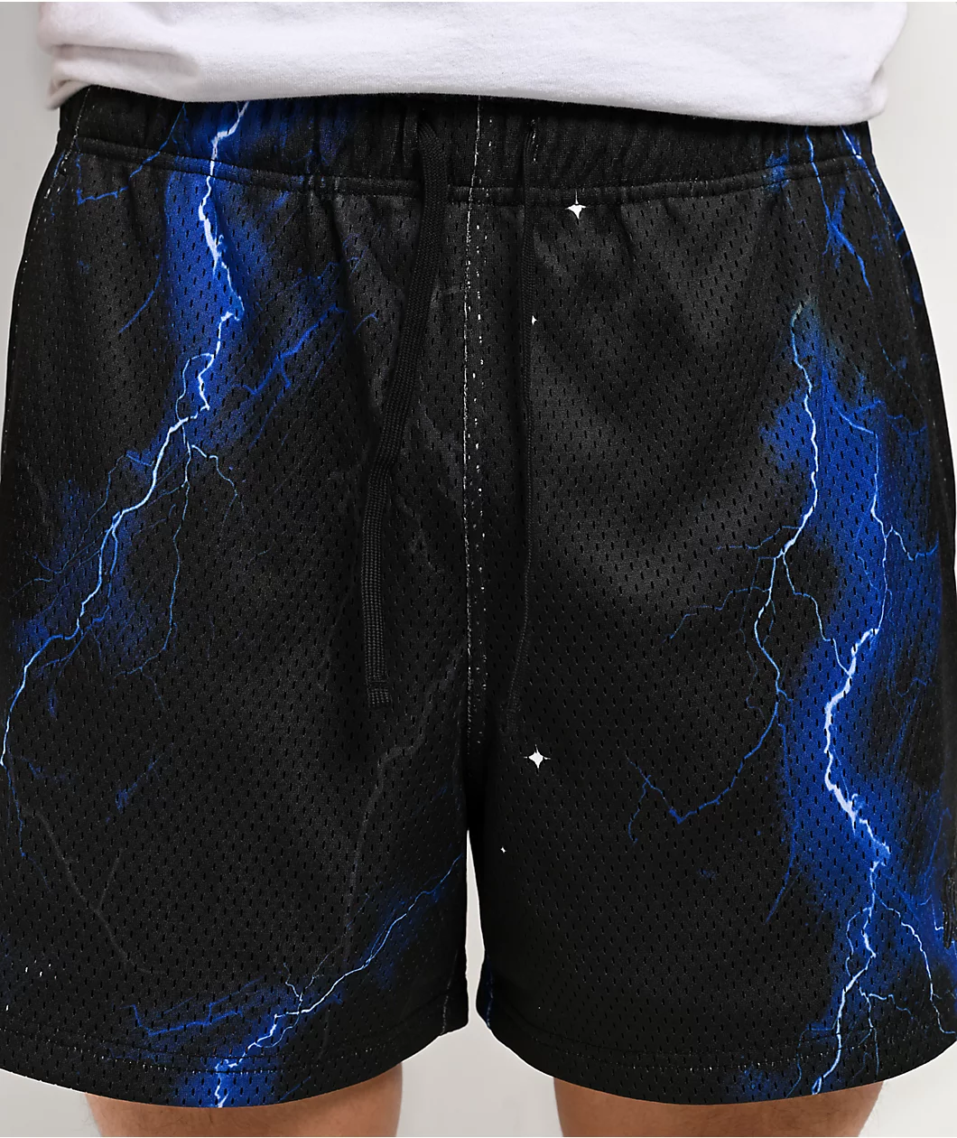 Ninth Hall Lightning Black Mesh Shorts - Image 2