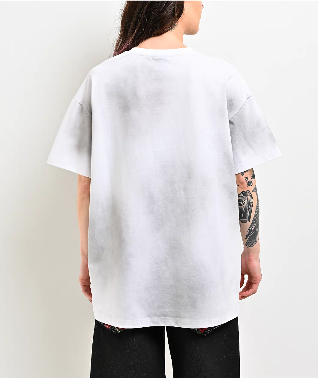 Ninth Hall Maeve Angel White Wash Oversized Boxy T-Shirt - Image 2