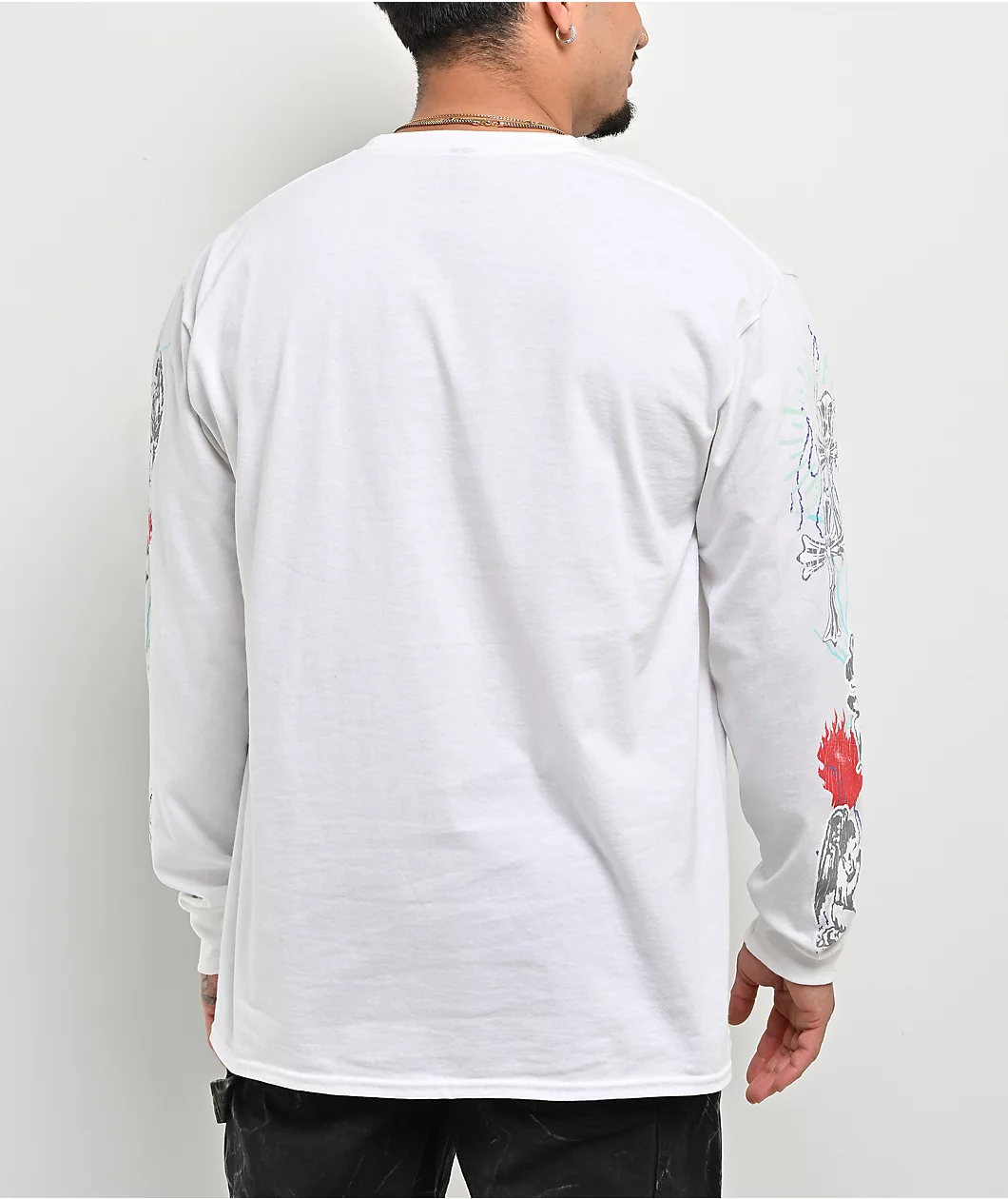 Ninth Hall Maxxxed Out White Long Sleeve T-Shirt - Image 2