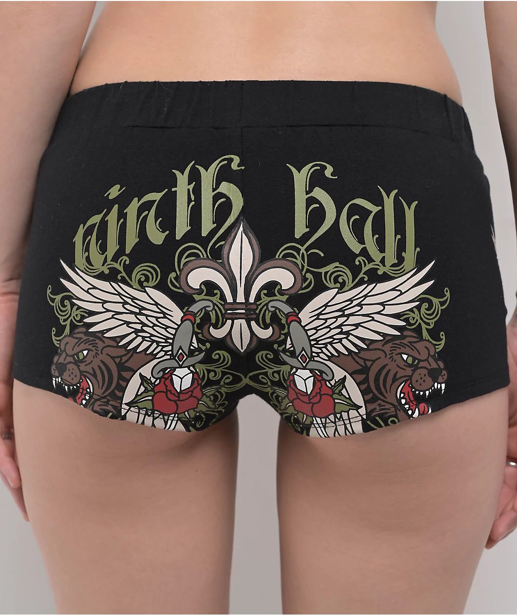 Ninth Hall Mimi Fleur De Lis Black Lounge Shorts - Image 2