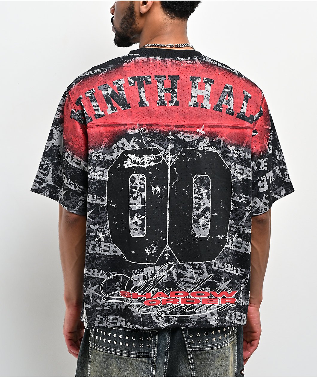 Ninth Hall Reject Black Crop Football Jersey - Image 2