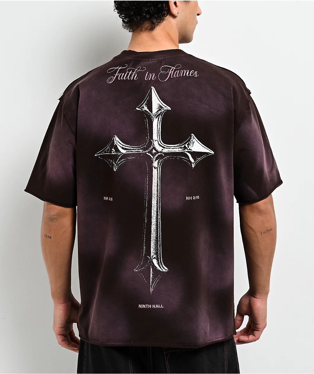 Ninth Hall Requiem Brown Wash Boxy T-Shirt - Image 2