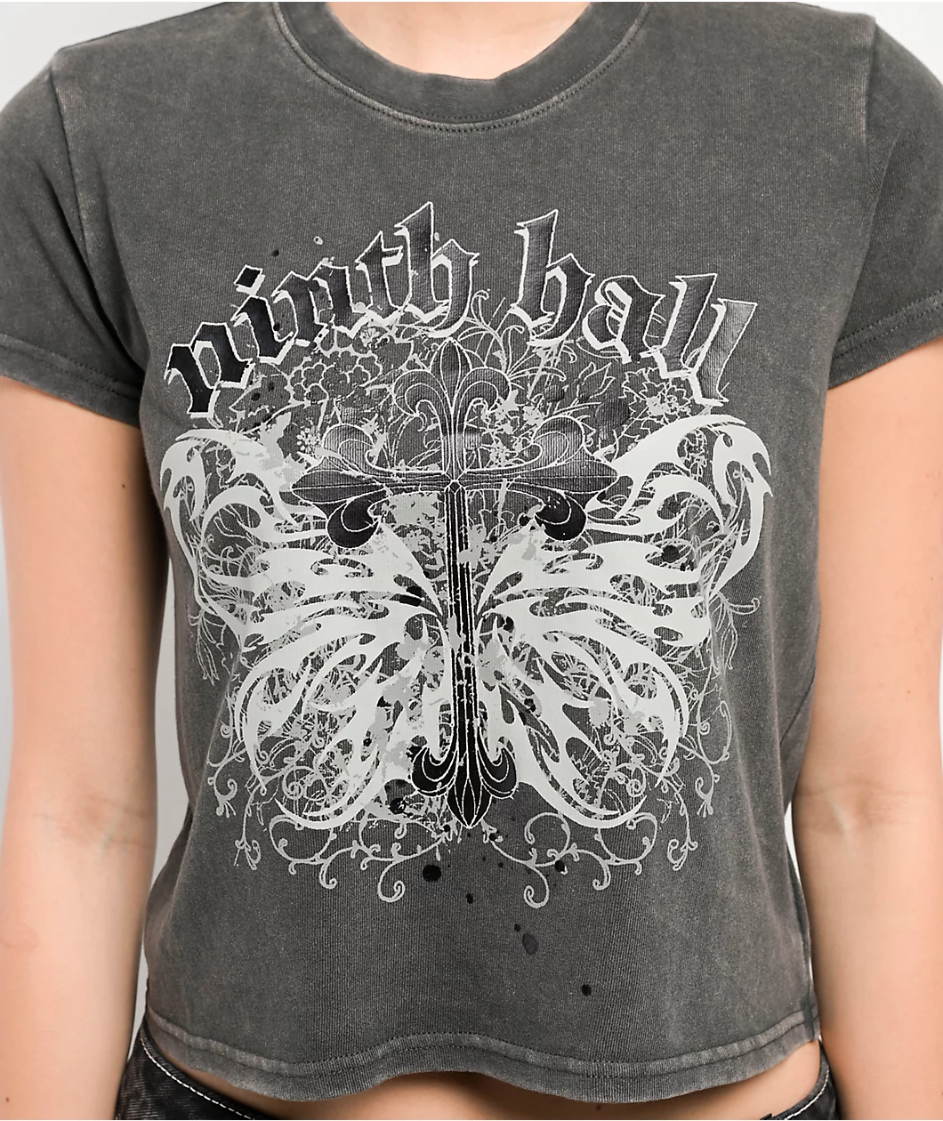 Ninth Hall Rico Black Wash T-Shirt - Image 2