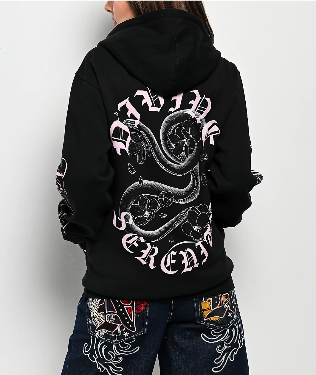 Ninth Hall Serenity Black Zip Hoodie - Image 2