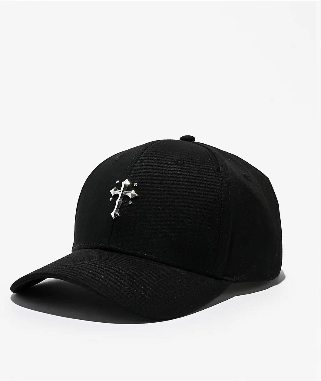 Ninth Hall Simple Cross Black Snapback Hat 403623 front US