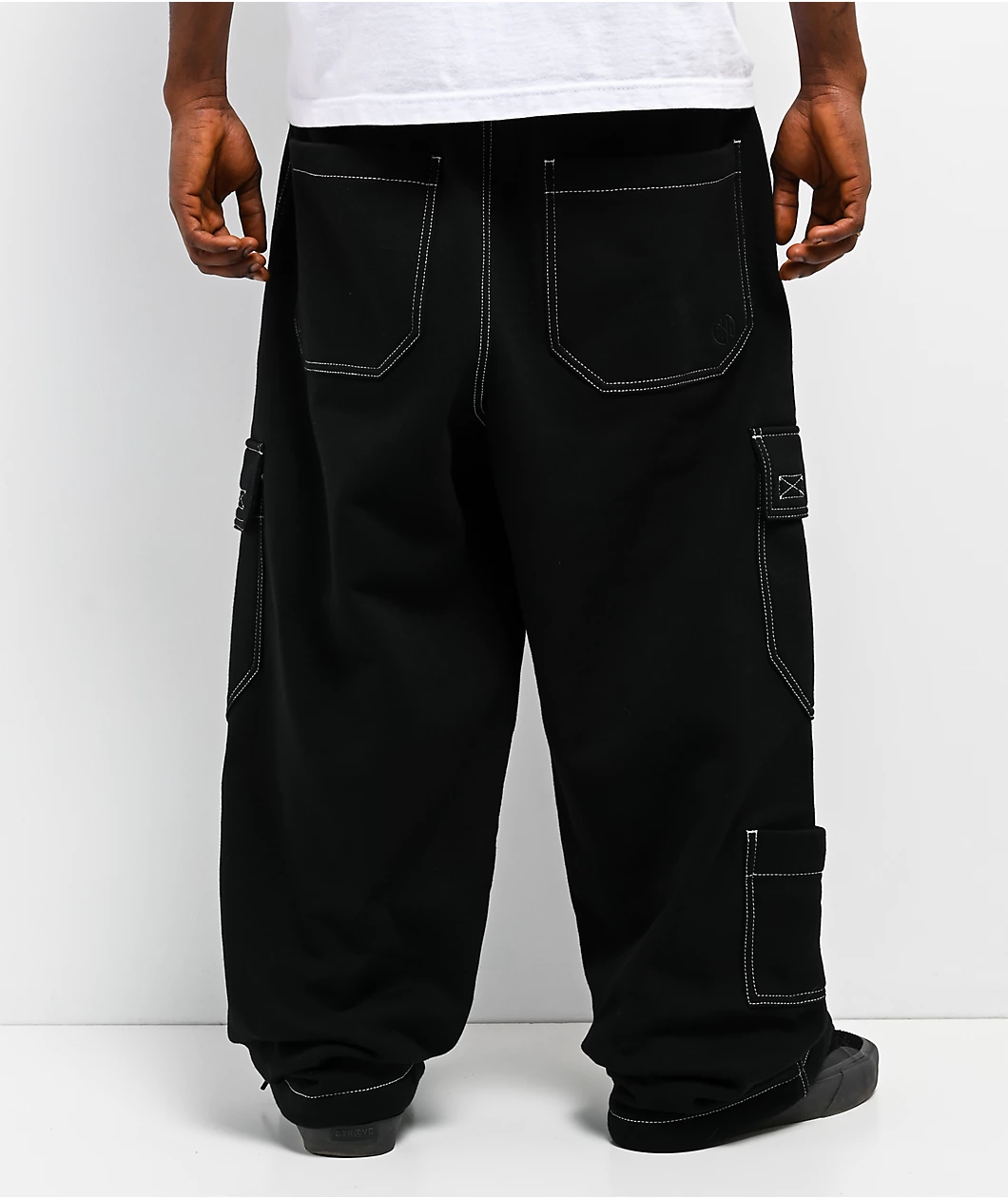 Ninth Hall Stash Black Baggy Cargo Sweatpants - Image 2