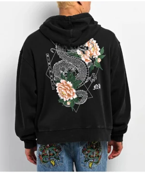 Ninth Hall Venom Black Wash Zip Hoodie