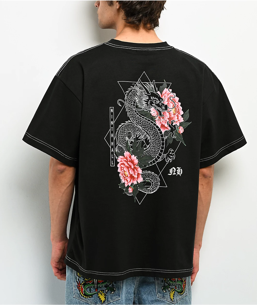 Ninth Hall Venom Contrast Black T-Shirt - Image 2