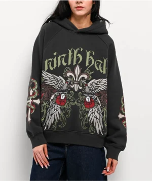Ninth Hall Wichita Raglan Black Hoodie