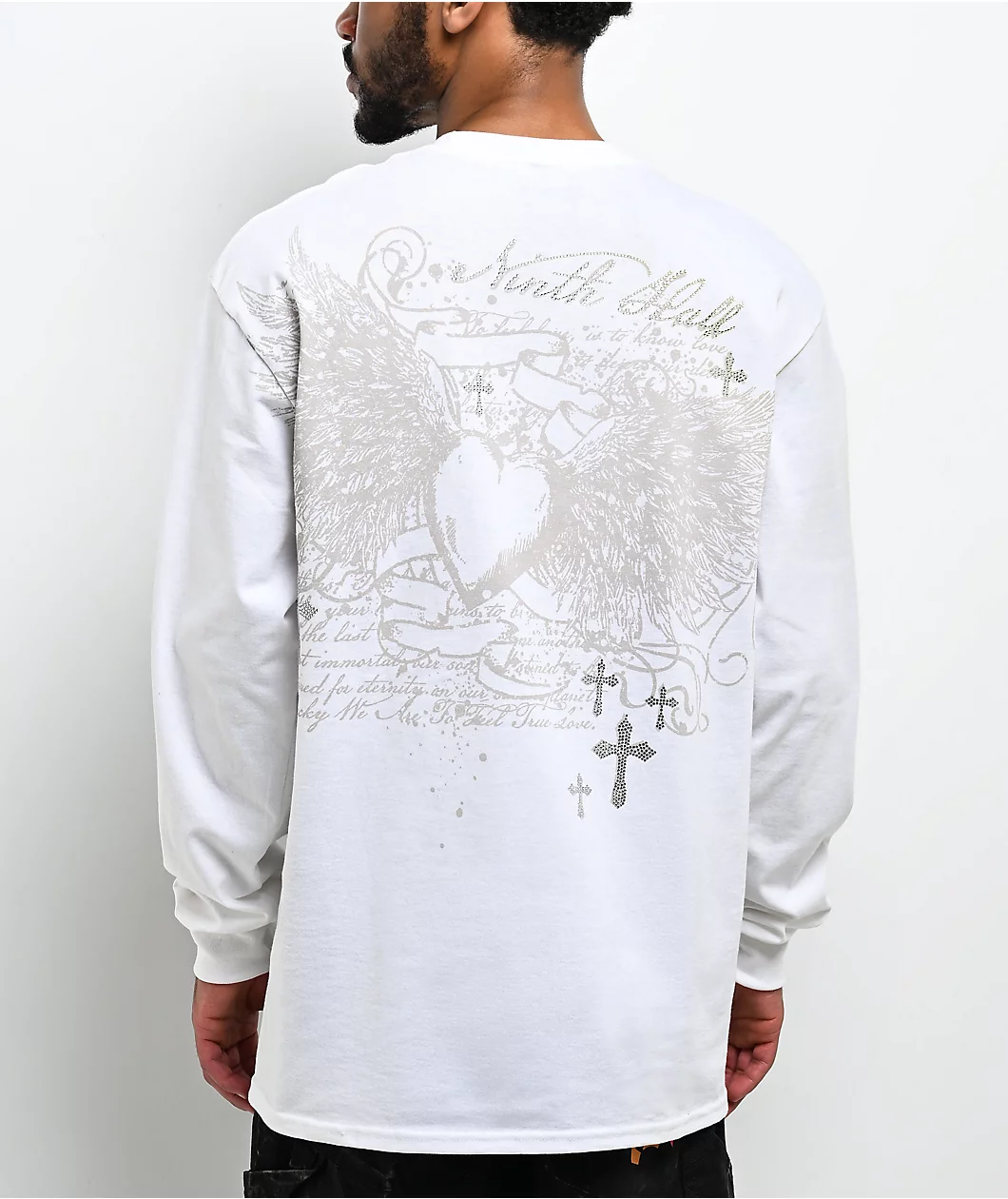 Ninth Hall Y2K Rival White Long Sleeve T Shirt 411666 front US
